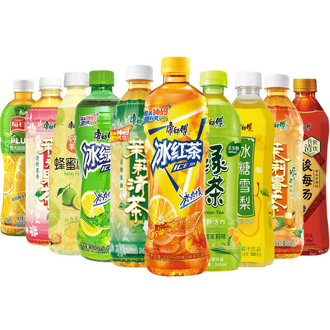 康师傅饮料500ml*8瓶冰红茶茉莉蜜茶绿茶饮料-tmall.com天猫